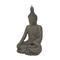 42&#x22; Gray Bohemian Polystone Buddha Sculpture